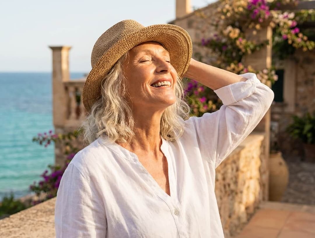 Healthy person enjoying Mediterranean lifestyle